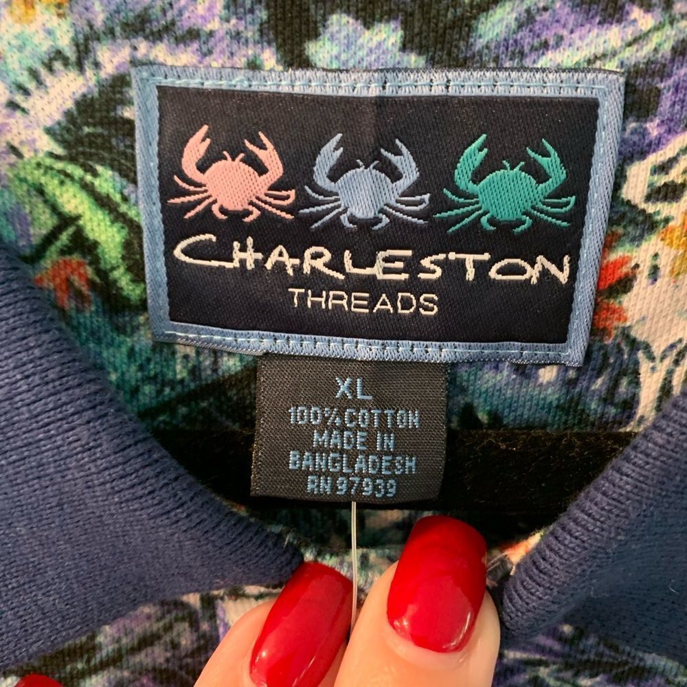 Charleston Threads Tropical Polo Shirt XL NWT - Picture 2 of 4